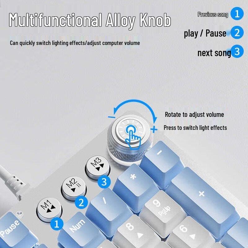 QiSha TK930 Wired Mechanical Gaming Keyboard