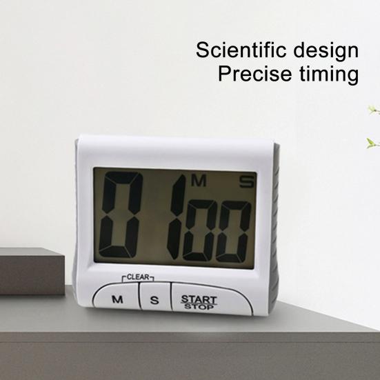 Cooking Timer Large Screen Big Number Electronic Timer Magnetic Time Reminder Positive/Countdown