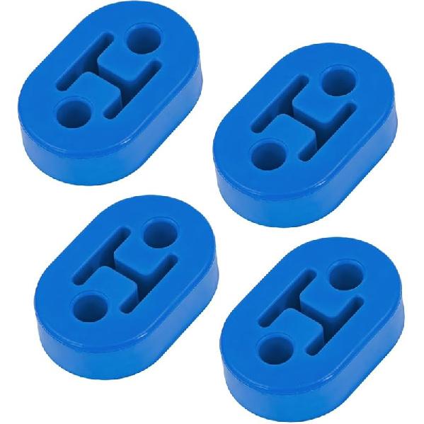 Car Exhaust Hanger, 4PCS Rubber Ulator Bushing Mount, 2 Holes 0.47 Inch (12Mm), Auto Muffler Shock Absorbent Bracket Mount, High-Density Tailpipe