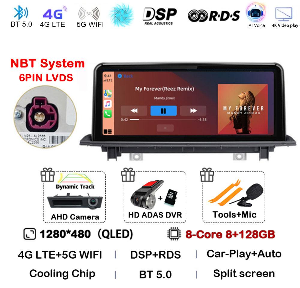 ID8 Android 14 Car Radio For BMW X1 F48 X2 F49 2016- 2017 NBT & 2018 - 2020 EVO Multimedia Player GPS Stereo 4G Wireless Carplay