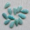 Beautiful Natural Amazon Stone long water drop cut faceted pendants for jewelry accessories making free shipping Wholesale 12pcs