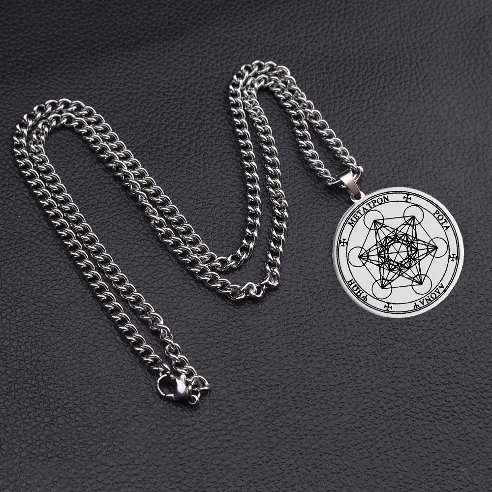 Šperky Archanděl Metatronova kostka Amulet Andělská ochrana Laserem značený náhrdelník