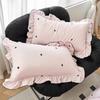 Korean Pink Heart Duvet Cover Sets For Girls 2025 New Blue Dot Ruffles Bedding Sets 4PCS Queen Size for Bedroom Guest Room
