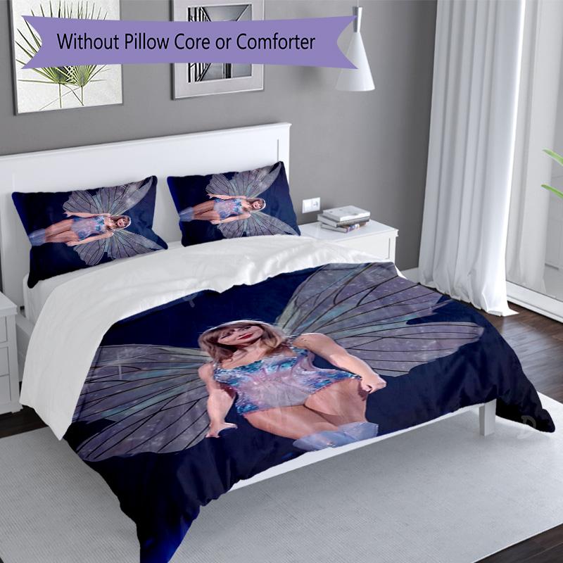 3pcs Taylor Swift pattern bedding set duvet cover set includes duvet cover &pillowcases, perfect all season bedroom decoration & gift