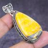 Natural Bumble Bee Jasper 925 Sterling Silver Jewelry Pendant 1.97" ETC-14654