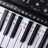 Piano Keyboard Stickers 88/61 Keys, Removable Music Notes Labels for Beginners, PVC Piano Key Labels, Silicone Piano Notes Guide