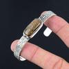 Sterling Silver Bronzite Stone Birthday Mother Unique Engagement Bangle Jewelry