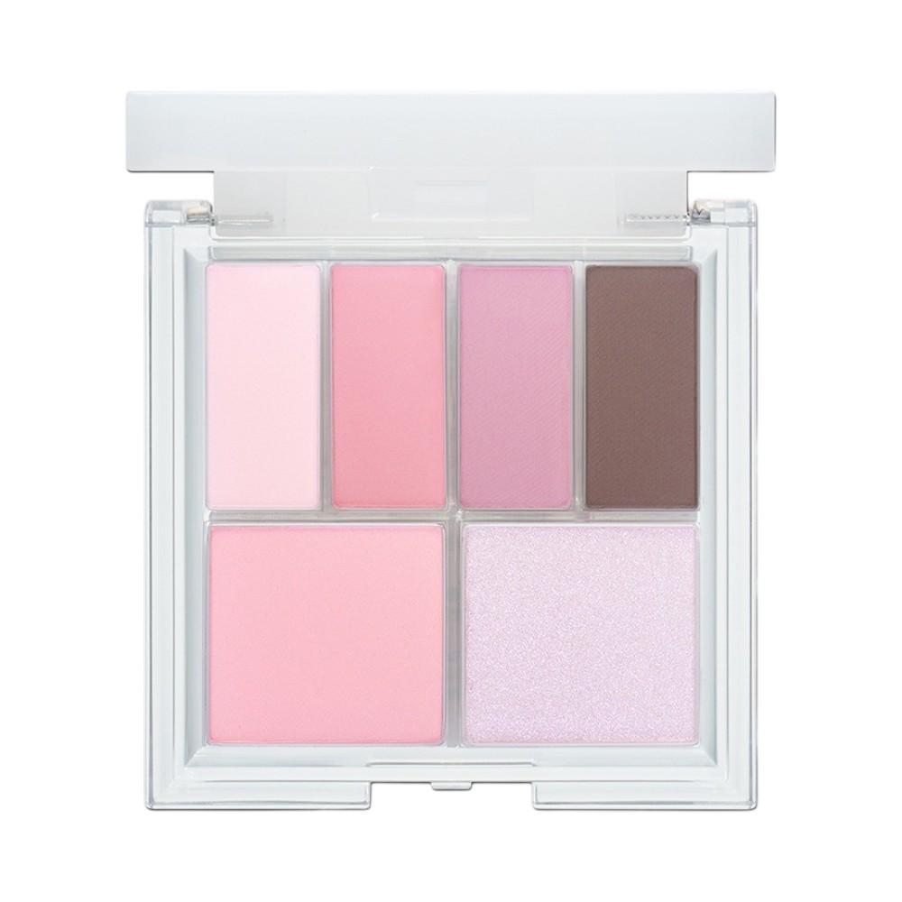 16Brand My Magazine Eye Shadow Multi-Palette, 02 Hongdae Lovely Look - Romantic Pink & Rosy Mauve Makeup, Daily K-Beauty Eye & Cheek Palette, 1ea