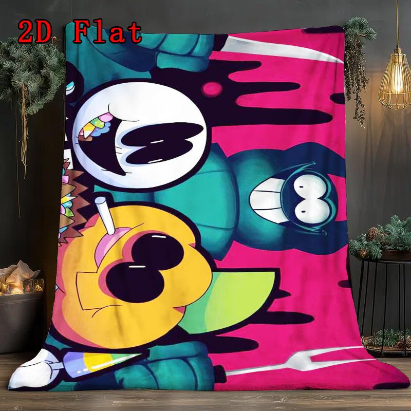 Spooky Month 2D Flat Pattern Flannel Blanket High quality All Seasons Warmth and Comfort Perfect for Christmas Gifts.DMT0925071