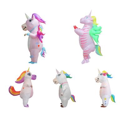 Colorful Unicorn Inflatable Costume Halloween Party Cute Cartoon Props Doll Inflatable Suit
