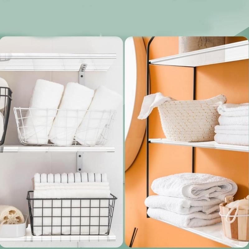 Acrylic Bathroom Shelf Set Clear Medicines Cabinet Insert with High Load Capacity for Home Office Storage