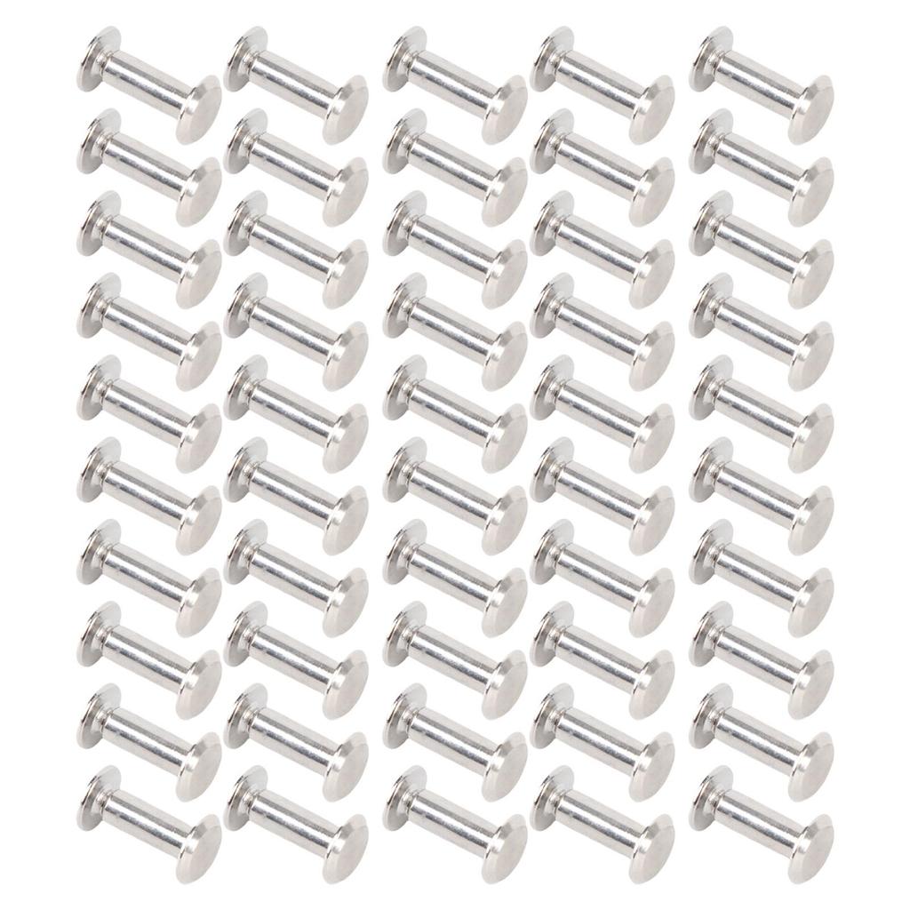 50 Sets Rivet Fastener M4 5x13x9.5mm Stainless Steel Flat Round Head Rivets and Screws for Binding
