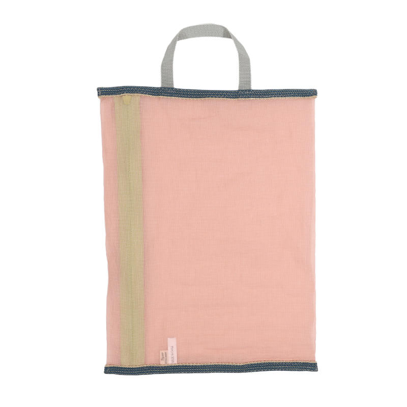 Translucent Mesh Storage Bag Portable Zipper Handbag Functional Cosmetic Pouch Pencil Case Documents Paper Organizer