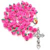 Weiche Ton Kreuz Rosenkranz Halskette Rosenperlen Kette Anhänger Schmuckstück für Zuhause Kirche Yoga Studio Dekorationen Geschenk