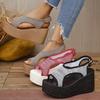 Sandals Women's Spring and Summer Comfortable Casual Mesh Women's Shoes Platform Wedge Heel Large Size Sports Sandals