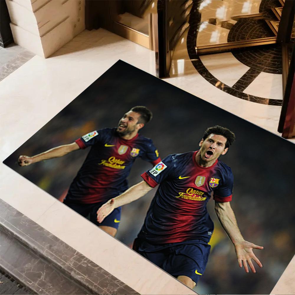 Argentina's Messi Action Floor Mat Suitable for Entryway Bedrooms Decorate room Playrooms Antislip Carpet Decorate Offices Birthday/Christmas Gift