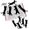 Adorable Feline Bookmark 5 Pcs Black Cat Metal Shaped Page Marker Novelty for Book Lovers Reading Accessory School Office Home Supplies