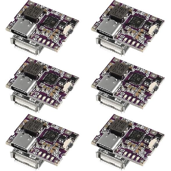 10PCS Type-C USB 5V 2A Boost Converter Step-Up Power Module Lithium Battery Charging Protection Board LED Display USB for DIY Charger (USB is
