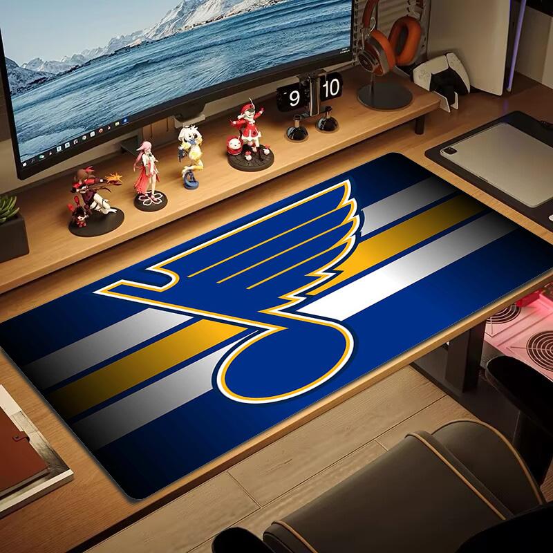 St. Louis Blues Color Mouse Pad Large Gaming Table Cushion Non-slip Laptop Tablet Big Mousepad XXL Mat Mini PC Playmat With Lock Edge