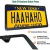 Aootf Front License Plate Mounting Kit- License Plate Bracket & Black Aluminum Car Tag Holder Cover Fit No Drilling Hole Front Bumper, Universal