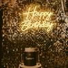 Happy Birthday Neon Sign for Backdrop, LED Happy Birthday Light Up Sign, USB Powered Dimmable Neon Light for Birthday Party Decorations Wall Decor,