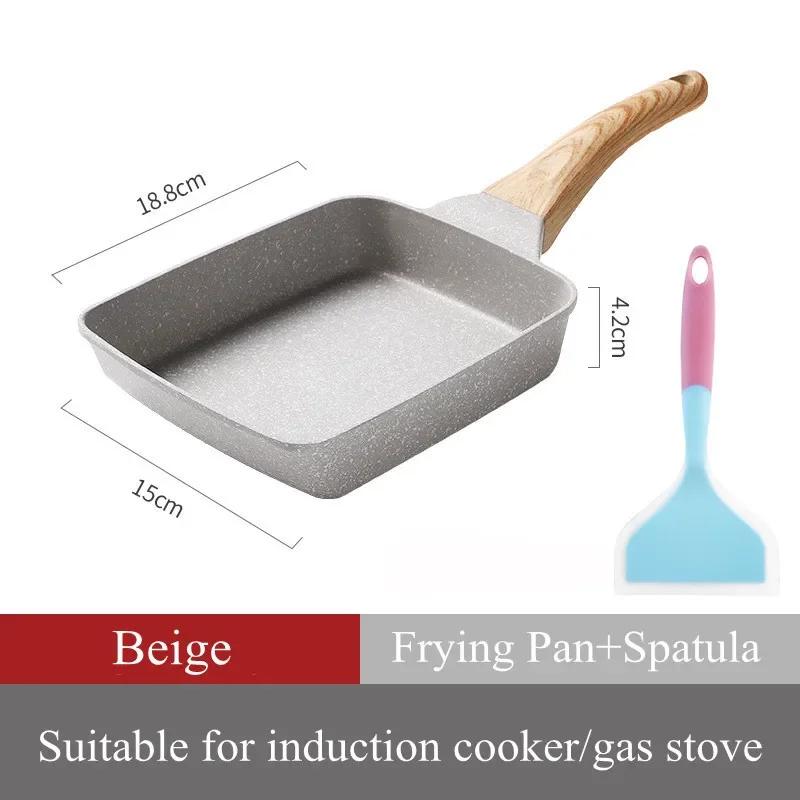 Maifan Stone Durable Non-Stick Frying Pan Spatula Household Pancake Tamagoyaki Breakfast Maker Cooking Pot Kitchen Cookware