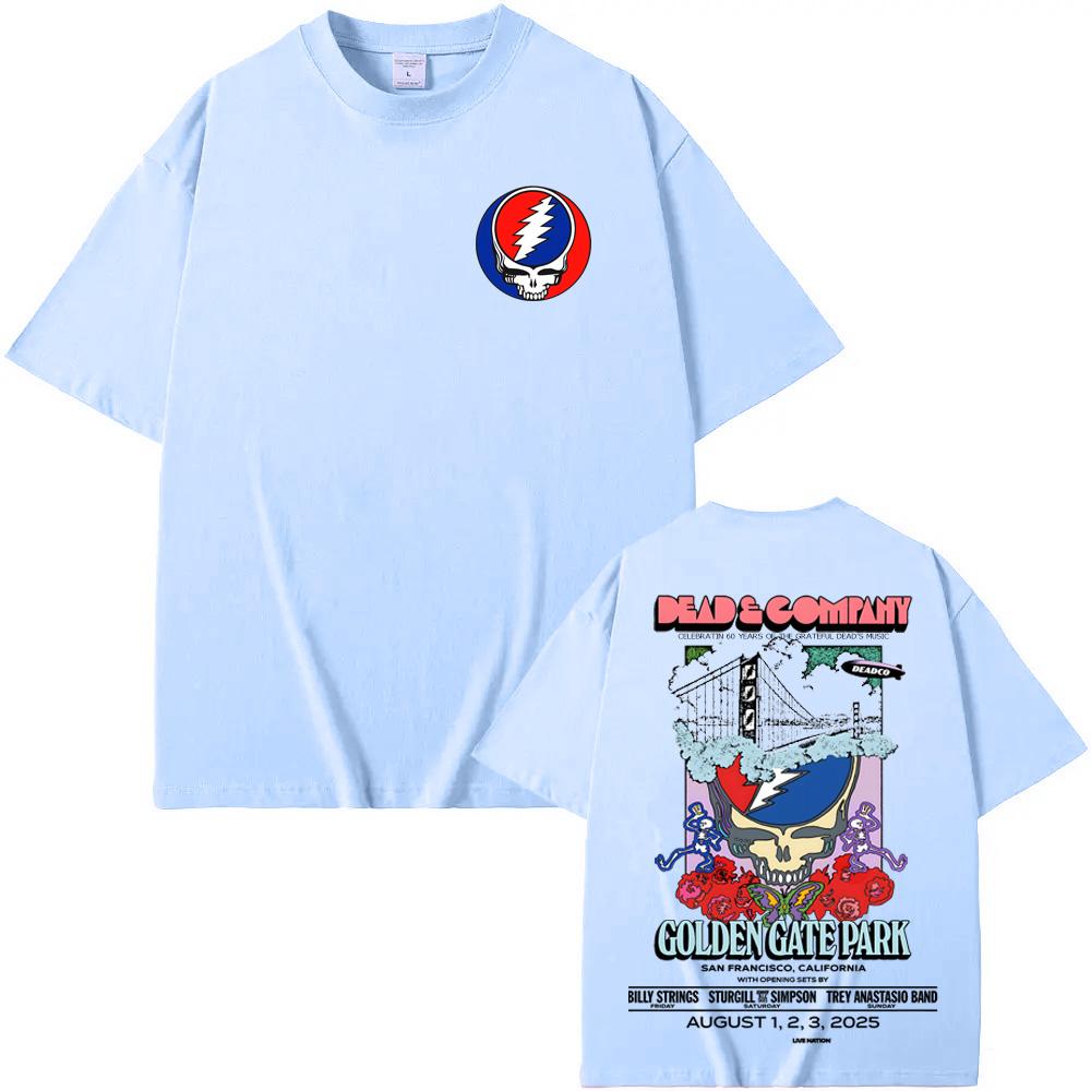 Grateful Dead Street Hip Hop T Shirt Short Sleeve Casual Cotton Tshirt Reverse Printing Fashion Tee-shirt Soft Tops