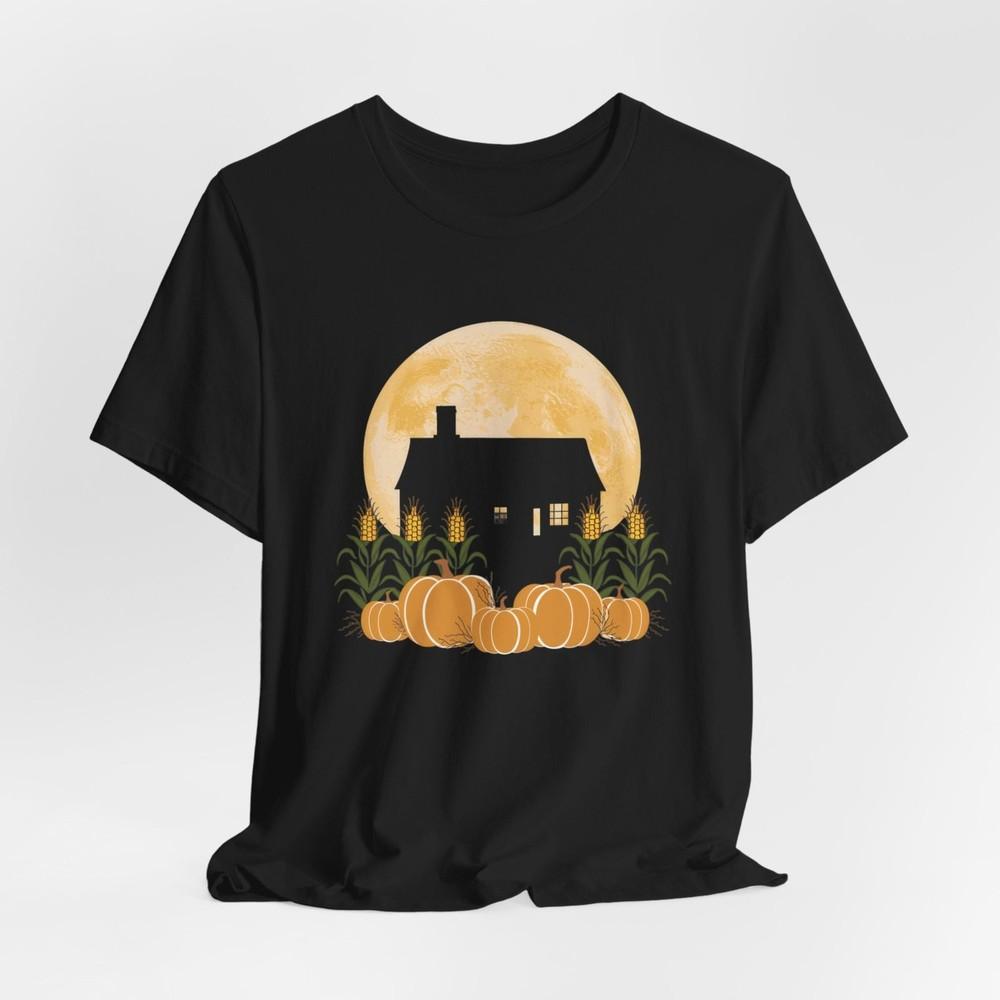 #22 Harvest Moon Serenity Scene Thanksgiving T-Shirt Unisex T-Shirt S