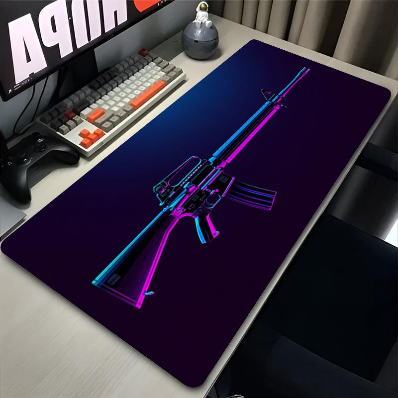 Mouse Pad Gaming New Mousepad Laptop Gamer Cabinet Keyboard Pad Nonslip Soft Computer Firearms Pattern Design Extended Desk Mat