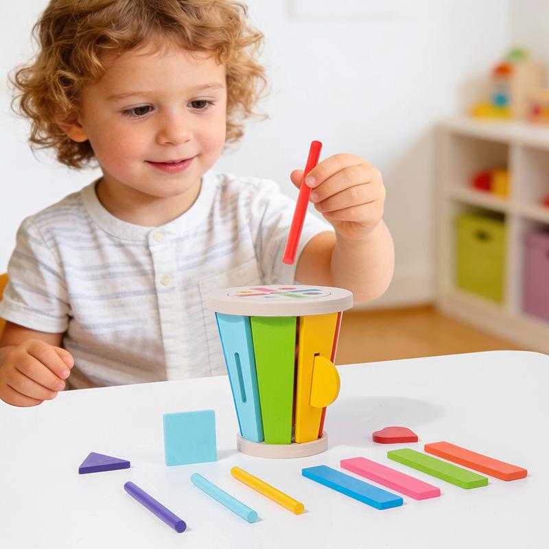 Montessori Wooden Shape Matching Toy: Children's Educational Color Sorting