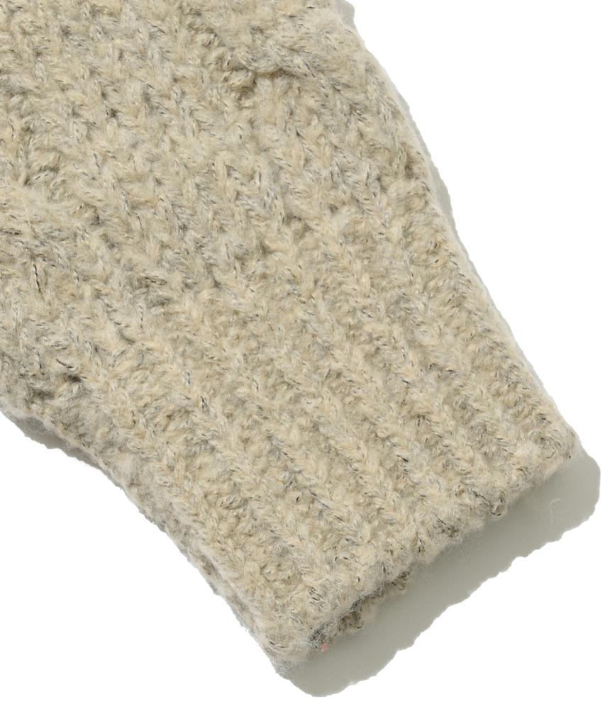 OTHERFITS Alpaca Henley Neck Knit (Beige)