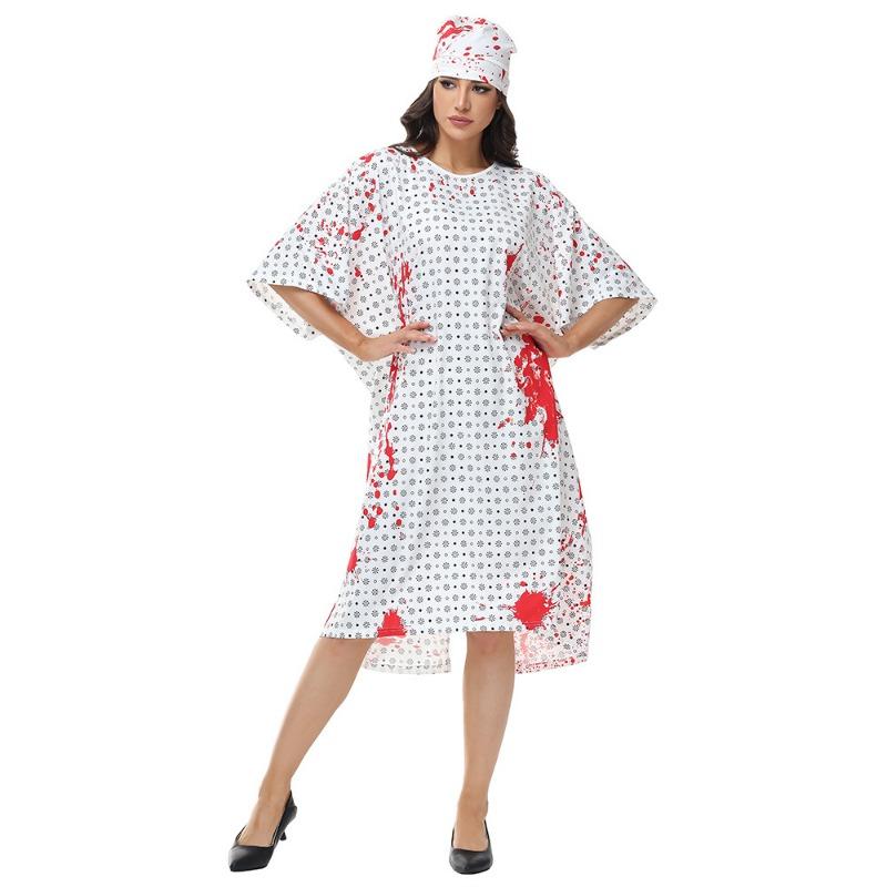 Halloween Adult Suit Stage Costume Horror Bloody Apron Play Costume Room Escape Haunted House Costume