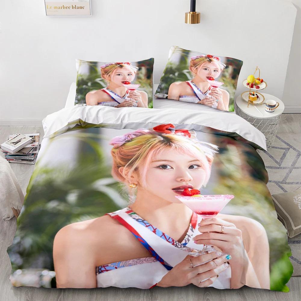 Korean actress Bedding Set Single Twin Full Queen King Size beautiful Bed Set Aldult Kid Bedroom Duvetcover Sets 3D Print 032