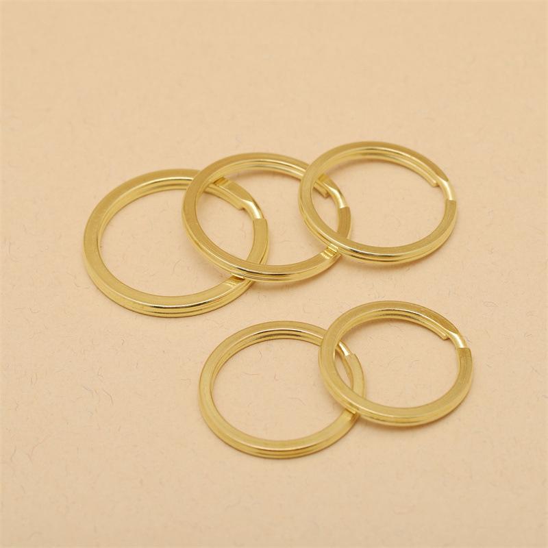 Brass Keychains Gold Color Open Jump Rings Diy Jewelry Making Accessories