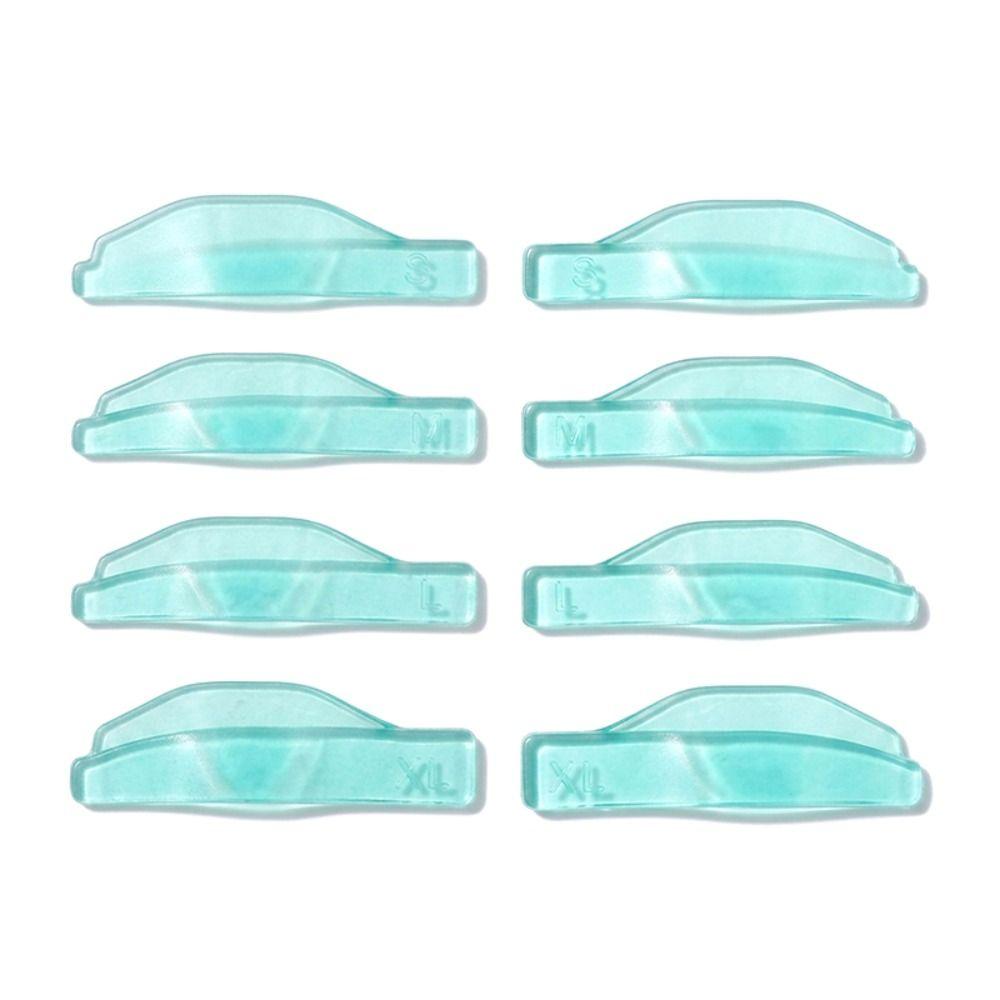 4 Pairs Silicone Eyelash Perm Pads Crescent Shape Eyelash Curling Tools for Lash Lift