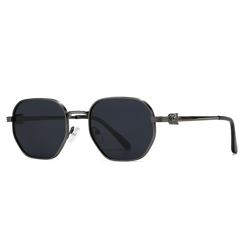 Trendy Metal Sunglasses for Men and Women Popular On Instagram Geometric Style Cross-Border Trade Model Style 1419