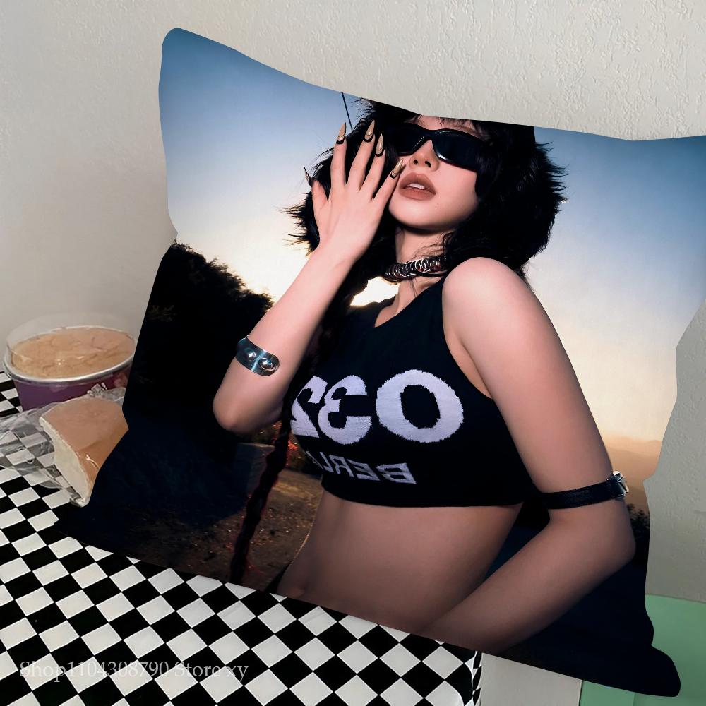 Koreanische Girlgroup Kpop Aespa Kissenbezug Mode Quadratischer Kissenbezug Schlafzimmer Sofa Zimmer Ins Dekoration Freizeit Kissenbezug