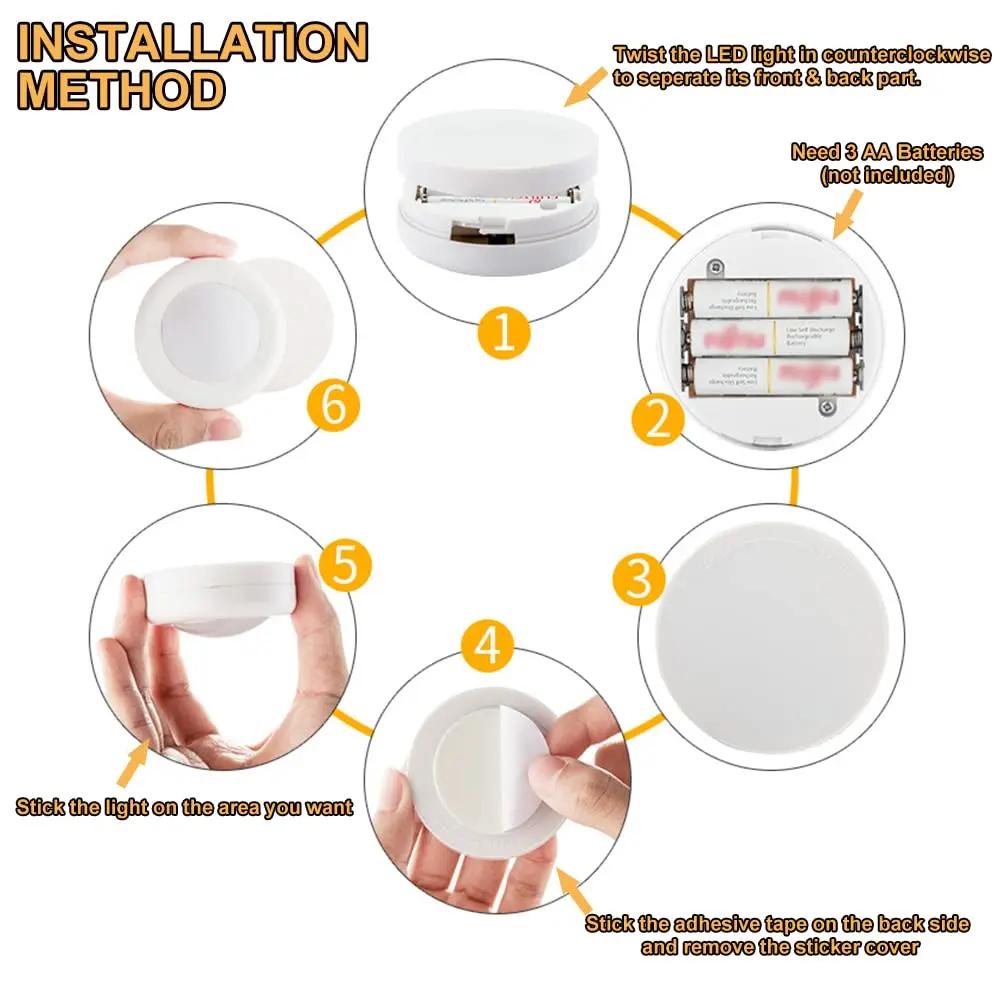 16 Colors LED Puck Light,Touch Light with Remote,Mini Faucet Light,Wireless Closet Light,Under-Cabinet Lighting,Kitchen,Wardrobe
