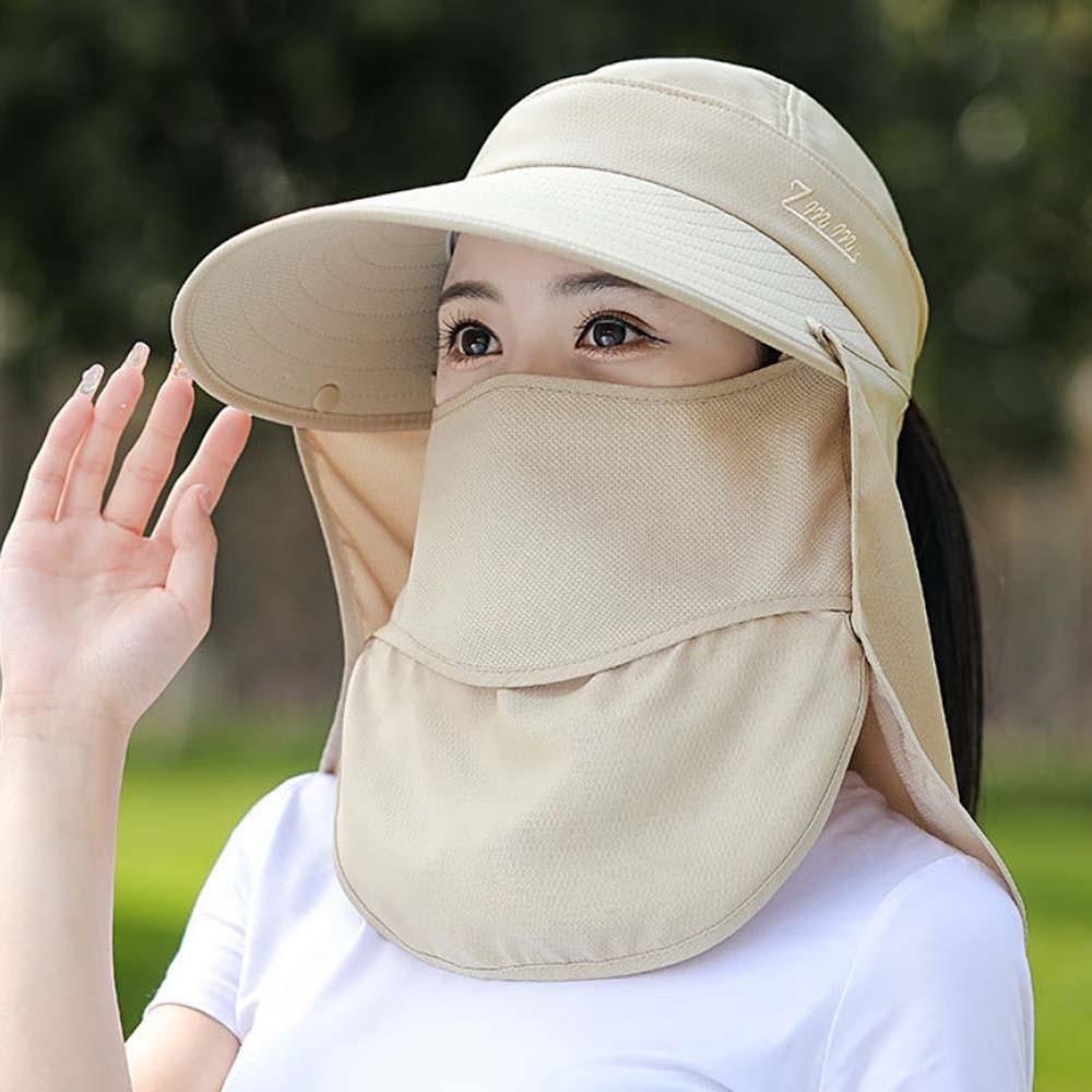 Anti-UV Shawl Mask Hat Face Covering Neck Protection Cap Fisherman Hat Sunshade Shawl Cap Women