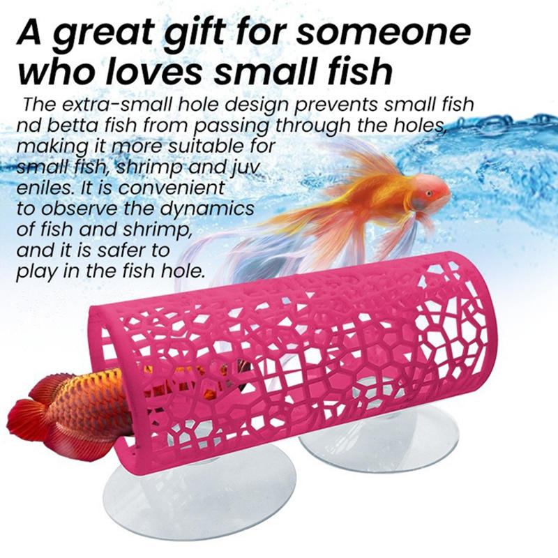 

Aquarium Fish Tunnel Toys Betta Fish Tunnel Hideouts & Playground Caves for Betta Guppies & Bottom Feeders