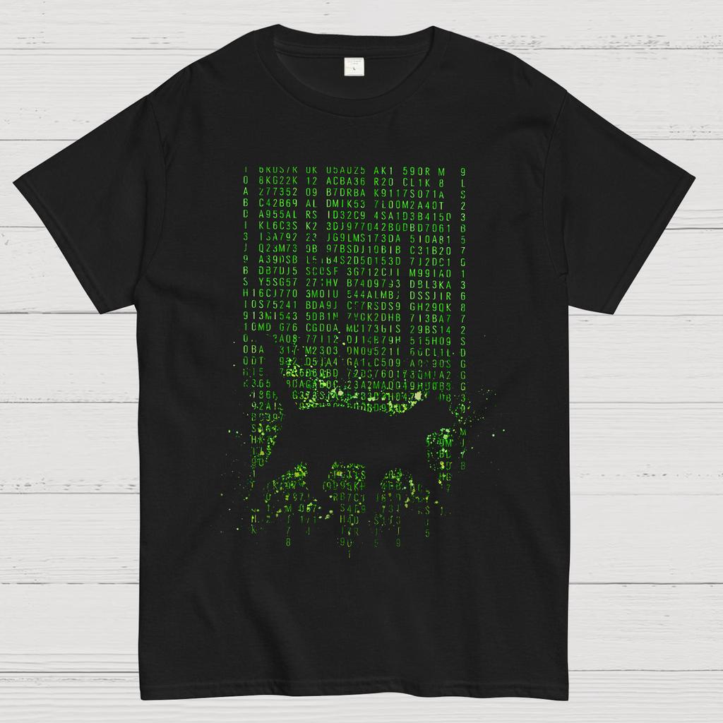 Digital Cat Print Short Sleeve Creative Design Top Fashion Casual Loose T-shirt Sports Street Wear Unisex