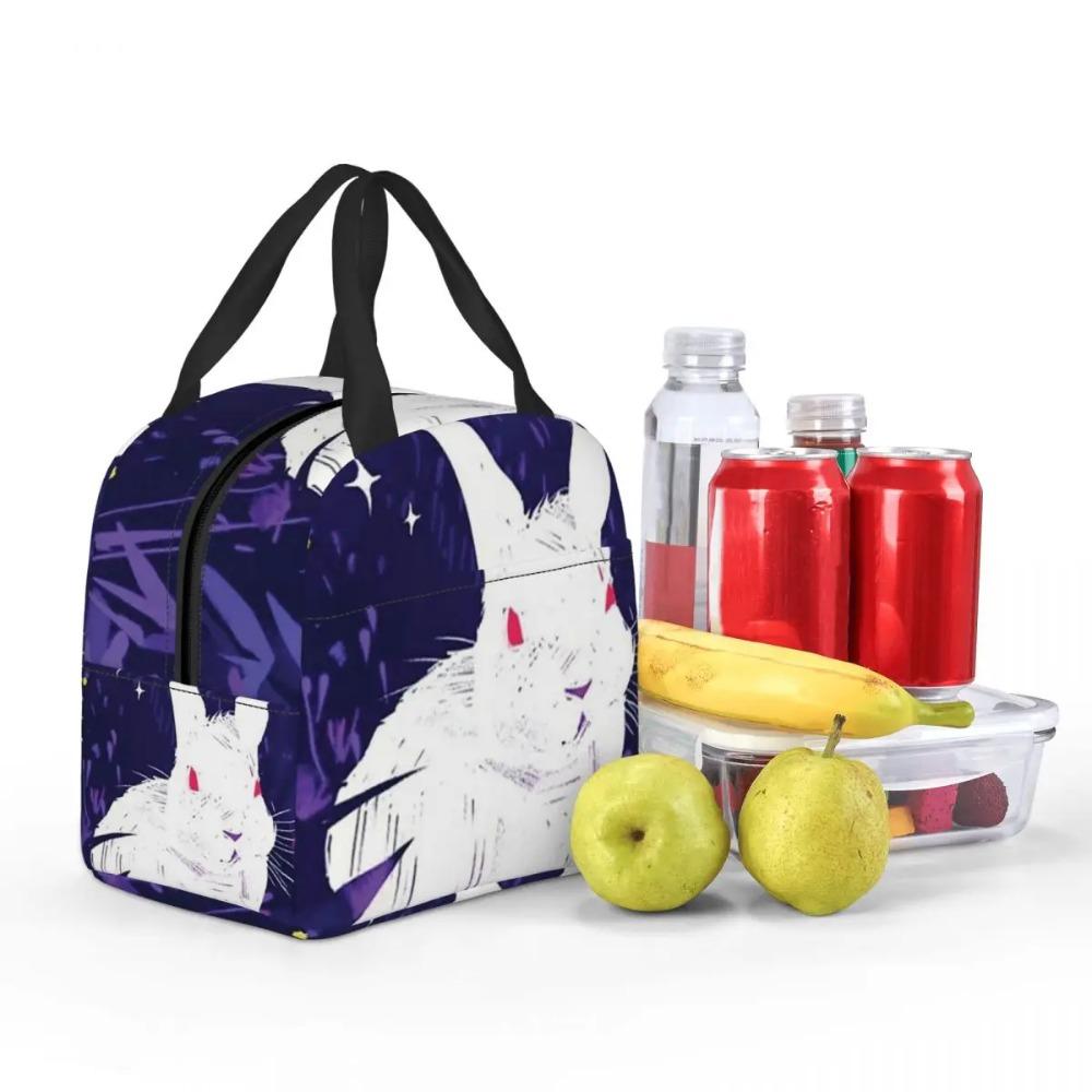 Rabbit In The Nature Forest Anime Insulated Lunch Bag for Kid School Cooler Thermal Food Box Tote Portable Lunch Boxes Container