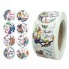 500Pcs Thank You Stickers Gifts Card Box Package Sealing Labels Donuts Stickers