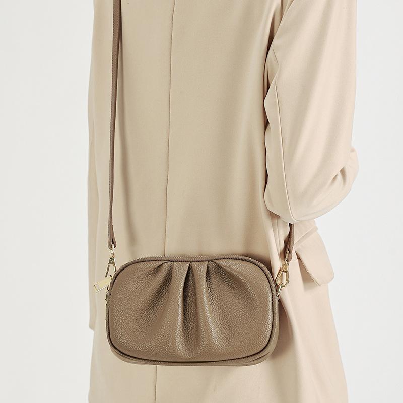 Genuine Leather Women's Bag High-end Mobile Phone Bag Top-layer Cowhide Coin Purse Single-shoulder Bag