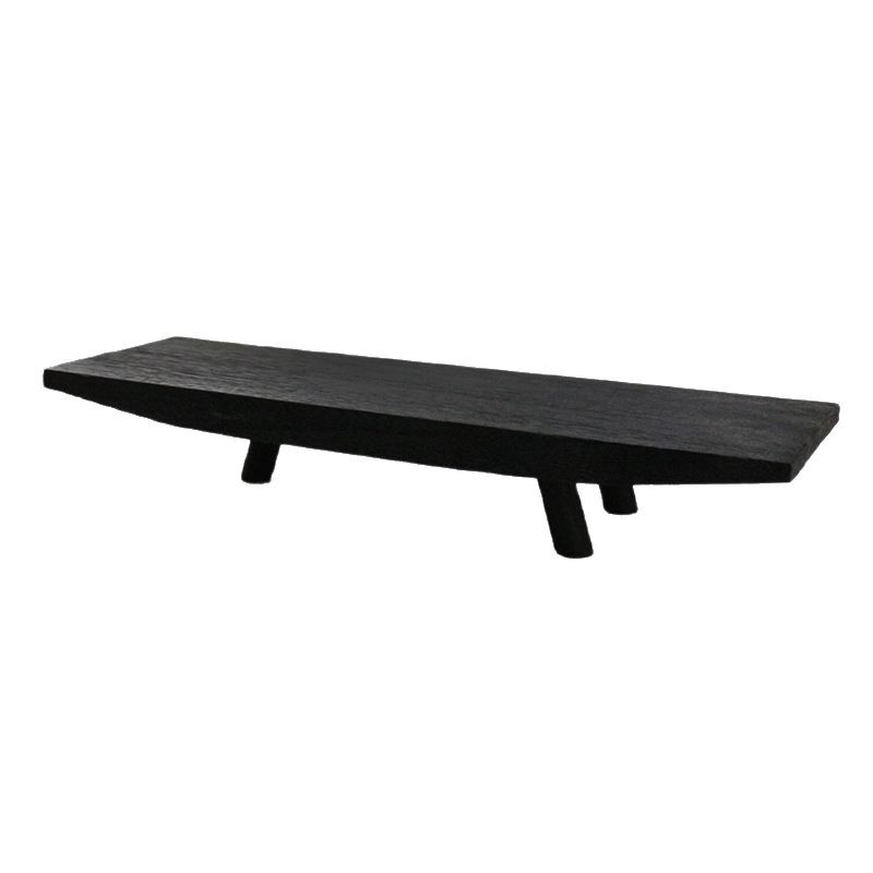Wabi-sabi Wind Tray Solid Wood Three-leg Wood Grain Ornament Tea Room Bed and Breakfast Bedroom Desktop Home Three-leg Tray