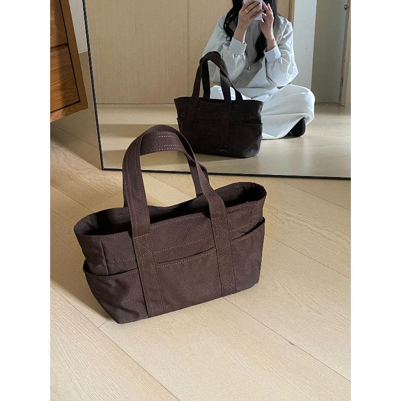 

Новая сумка-тоут большой вместимости, для работы, сумка через плечо для поездок на работу, однотонная повседневная универсальная сумочка для женщин кофейный