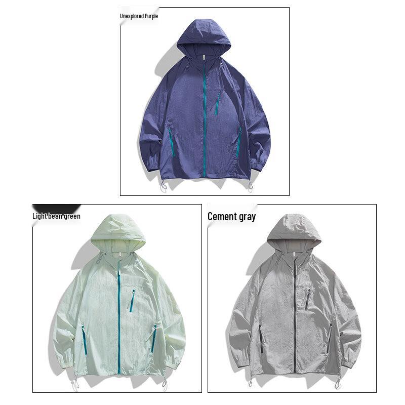 Unisex Cooling Ice Silk UV Protection Hooded Jacket
