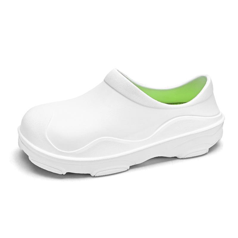 Men'S Bags, Heels, Slippers, Outer Wear, Kitchen Work, Non-Slip Waterproof Sandals, Thick-Soled One-Pedal Non-Porous Hole Shoes
