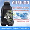 12V Car Seat Ventilated Massage Cushion Air Conditioning Cooling With Fan Hair Dryer Seat Car Summer Massage Seat Black