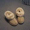 Simple Girls Slipper Elastic Band Kids Toes Wrapped Winter Warm Boys Children Cotton Shoes Casual Non-slip Cute Short Boots